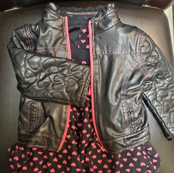 infant faux leather jacket